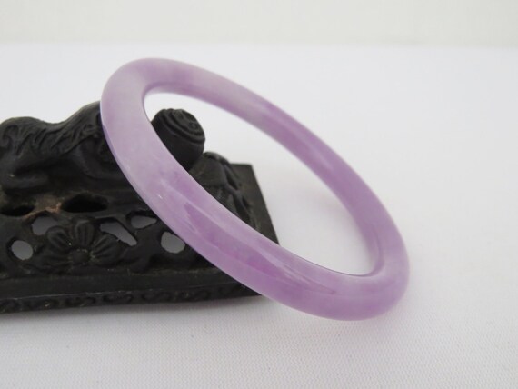 Vintage Natural Purple Lavender Jade Jadeite Bangle Bracelet