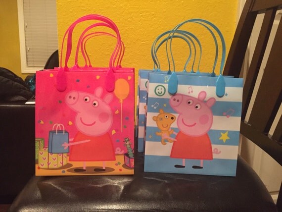 Peppa Pig Inspired Bags Peppa Pig Party Bags Peppa Pig