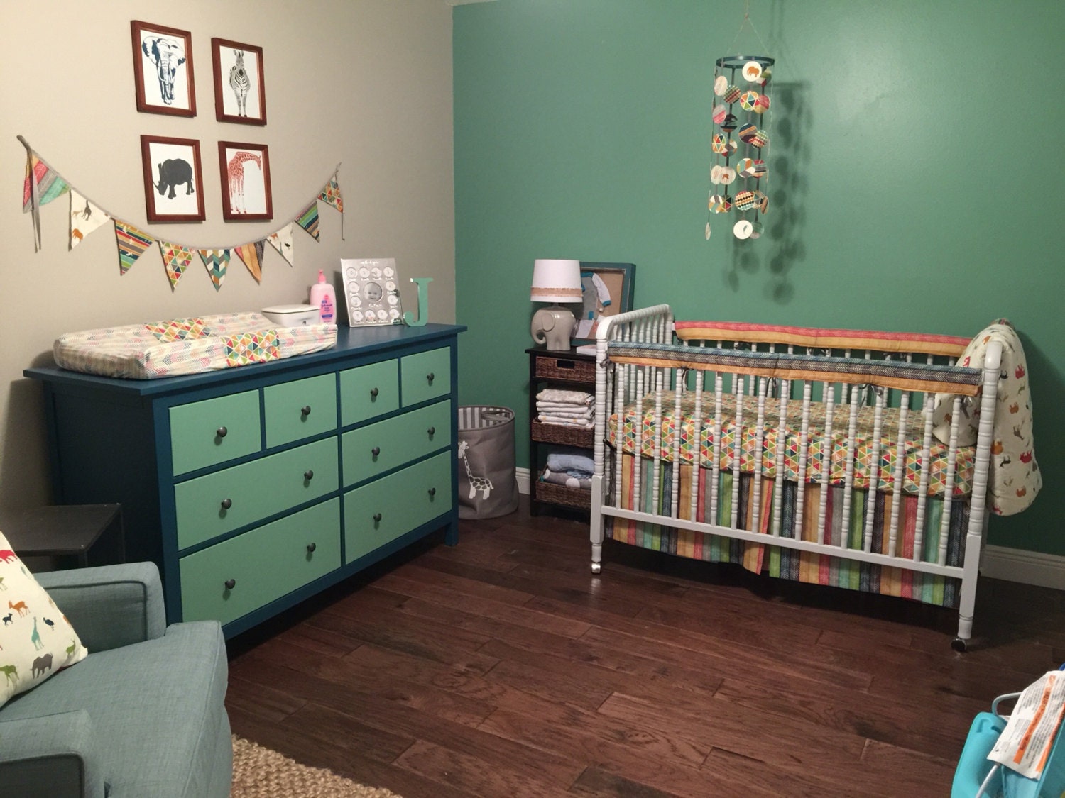 Organic CRIB BEDDING Serengeti Collection by LittleMooseByLiza