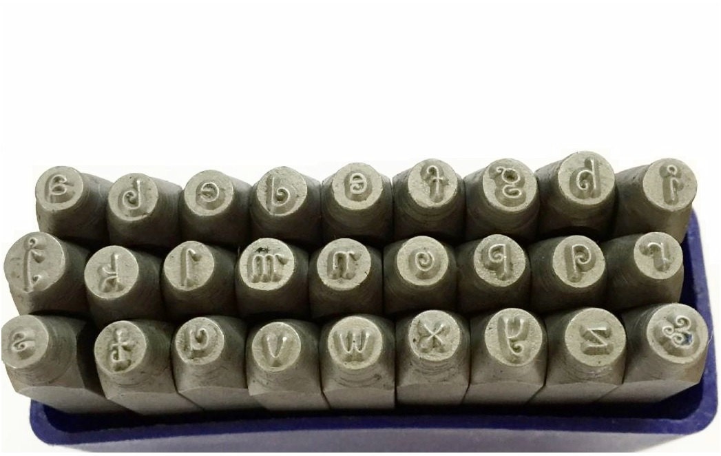 Proops Metalwork Letter and Number Stamp Set, Penguin Font, LOWER CASE
