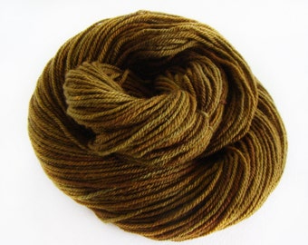 Dark Olive Green, Hand Dyed Yarn, Targhee Wool, Worsted Weight Yarn, Hand Painted Wool, Olive Green Yarn, Hand Dyed Wool, Oopsie Skein Wool