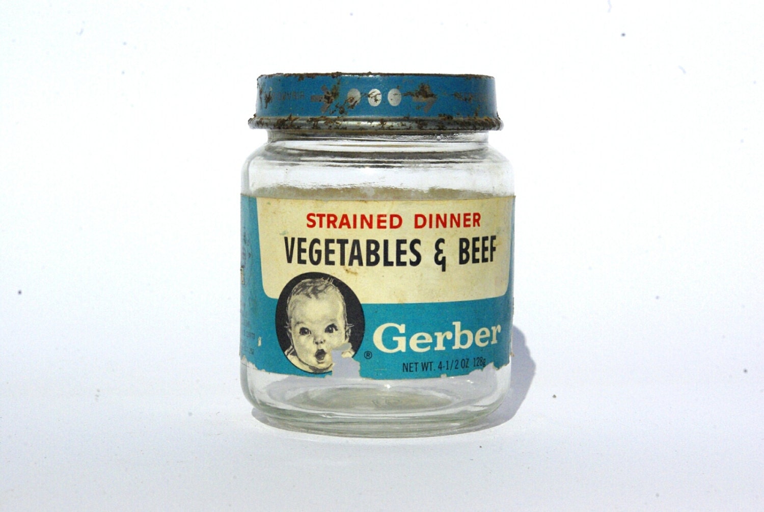 Gerber Baby Food Rustic Glass Jar Old Miniature Jar Food