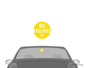 PhiSig Phi Sigma Sigma Circle Mom Car Laptop Window Vinyl Sorority Decal Sticker