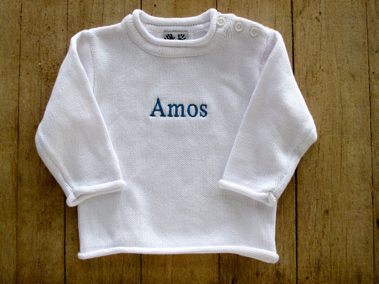 Monogrammed Baby Rollneck Sweater