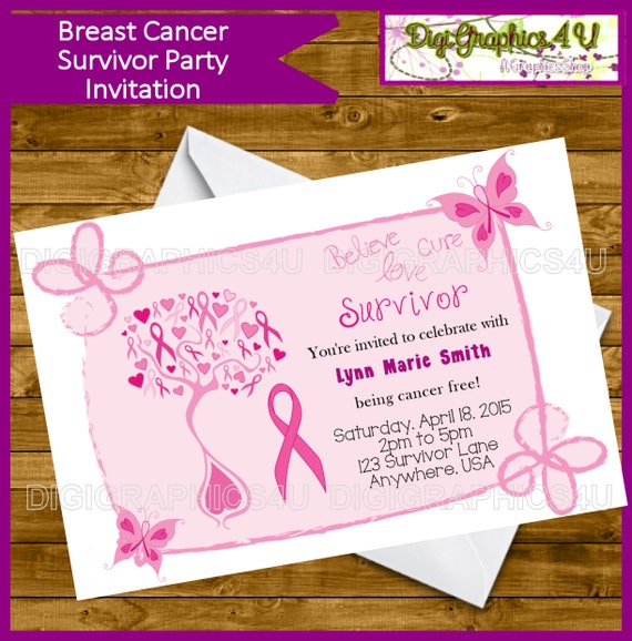 Breast Cancer Party Invitations 9