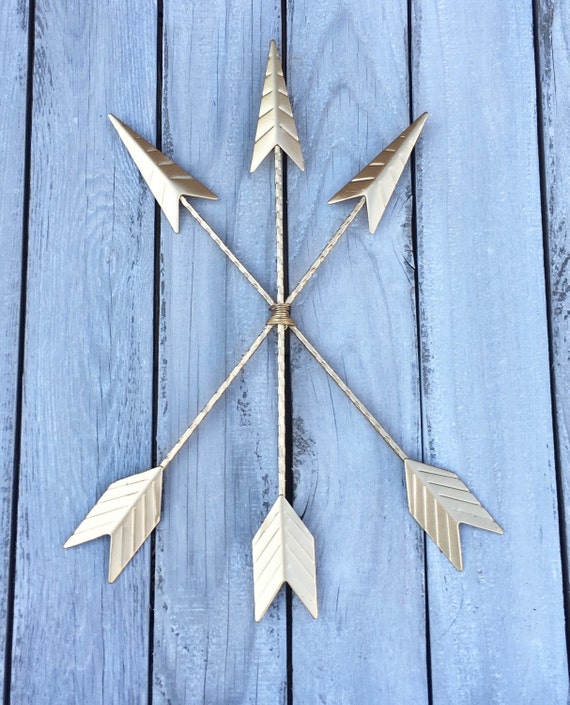 Items similar to Gold Arrows - Tribal Decor - Arrow Decor - Rustic Decor - Metal Wall Decor ...