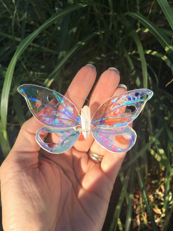 Crystal Butterfly Shimmery Wings Butterfly Ornament Floral