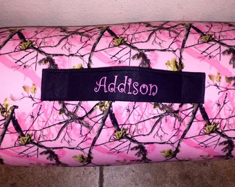Nap Mat Personalized Pink Real Tree Girl Nap Mat with Pillow, Minky Blanket and 1" memory foam