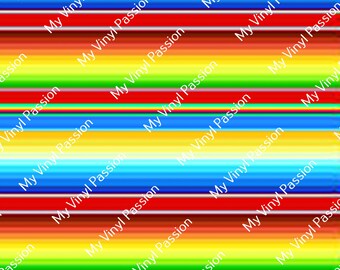 Custom Printed 12 x 12 Vinyl - Serape Design 02