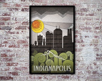 Indianapolis Art Deco Poster
