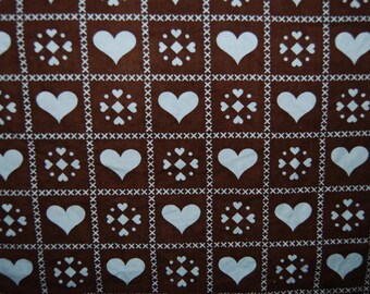 70's heart fabric