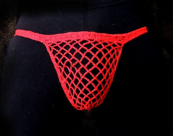 Men thong g string sexy erotic bottom see thru thong crochet bottom sheer lingerie men's panties beach pool sex party homoerotic fetish