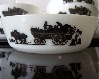 Rare Retro JAJ Haymaker Pyrex Cereal Bowl 1967 Vintage