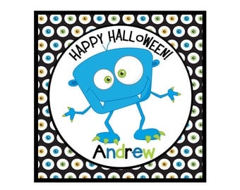 Personalized Halloween Stickers-Halloween Tags-Set of 12