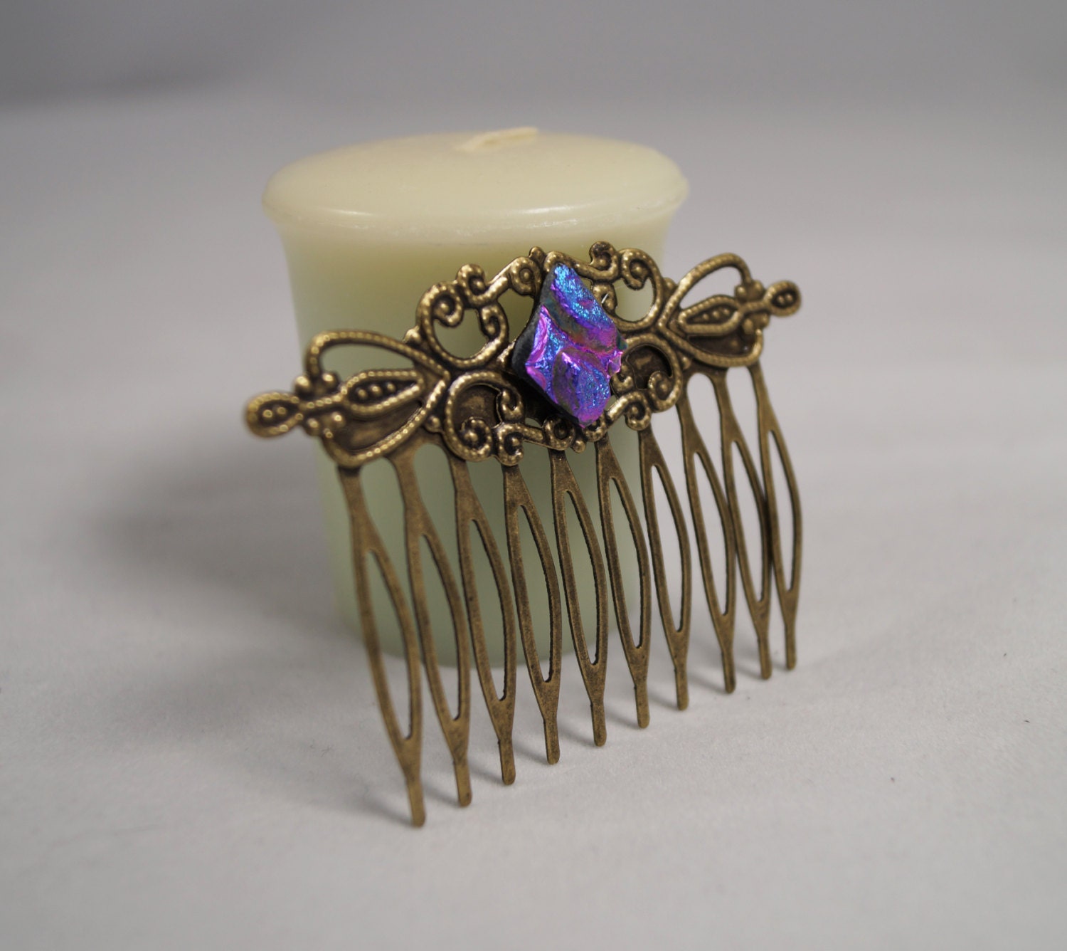 Fused Glass Hair Comb Hair Accessories Wedding Hair