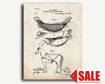 Patent Art - Electric Appliance For Horses Patent Wall Art Print