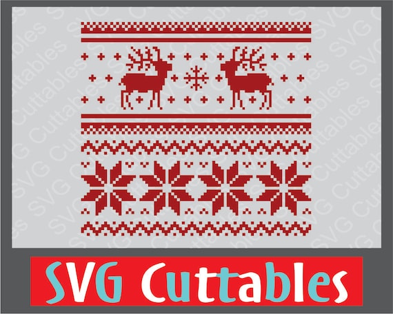 Download Reindeer Christmas Sweater vector file SVG Cut by SVGCUTTABLES
