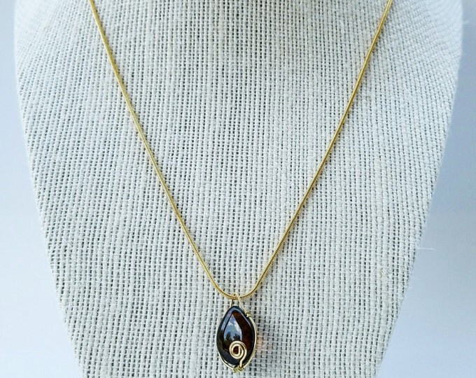 Teardrop Czech necklace, charm necklace, bohemian teardrop necklace, Crystal Necklaces, Teardrop crystal necklace