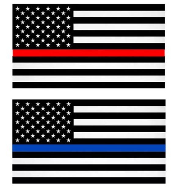 First Responder Flag Decal