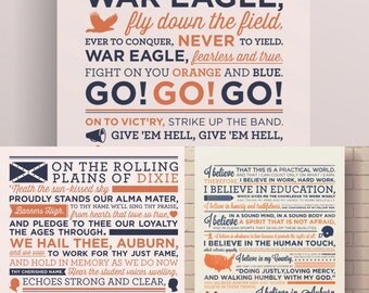 Auburn University Creed Screen Printed Poster by printsonpapers