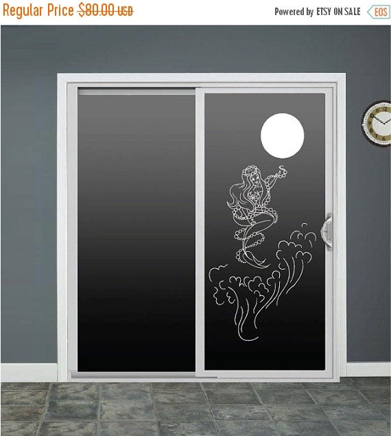Mermaid Door Decals Sliding Door Decal Door by RoomsByAngie