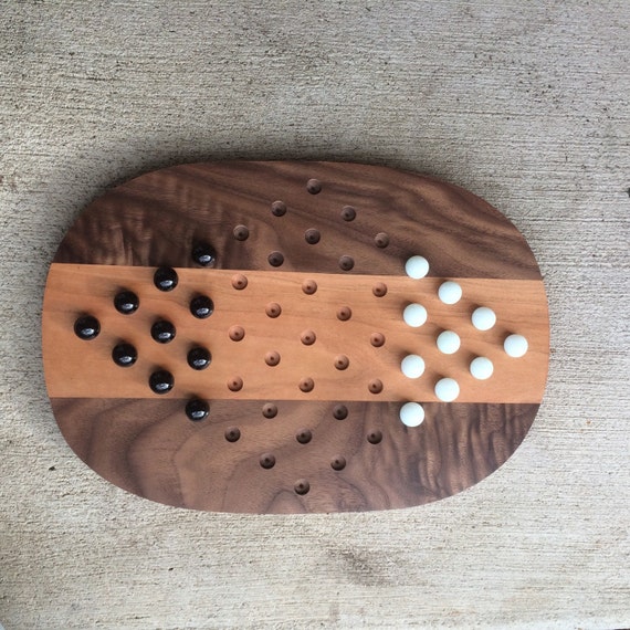 Walnut and Cherry Chinese Checkers from Dust Witch Creations