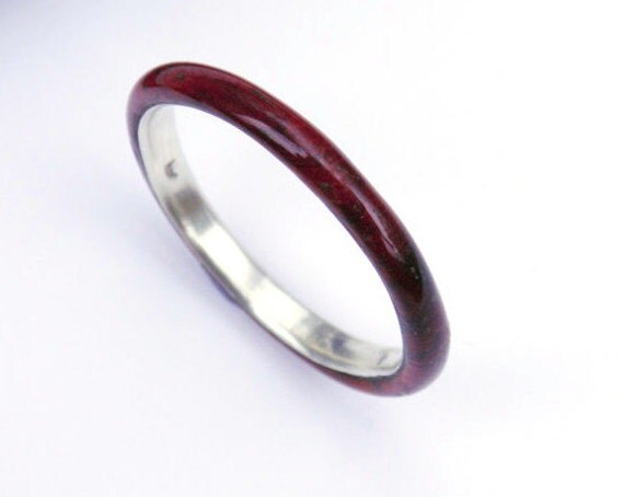 wood ring sleek padauk with sterling silver inner sleeve wood ring sleek padauk with sterling silver inner sleeve