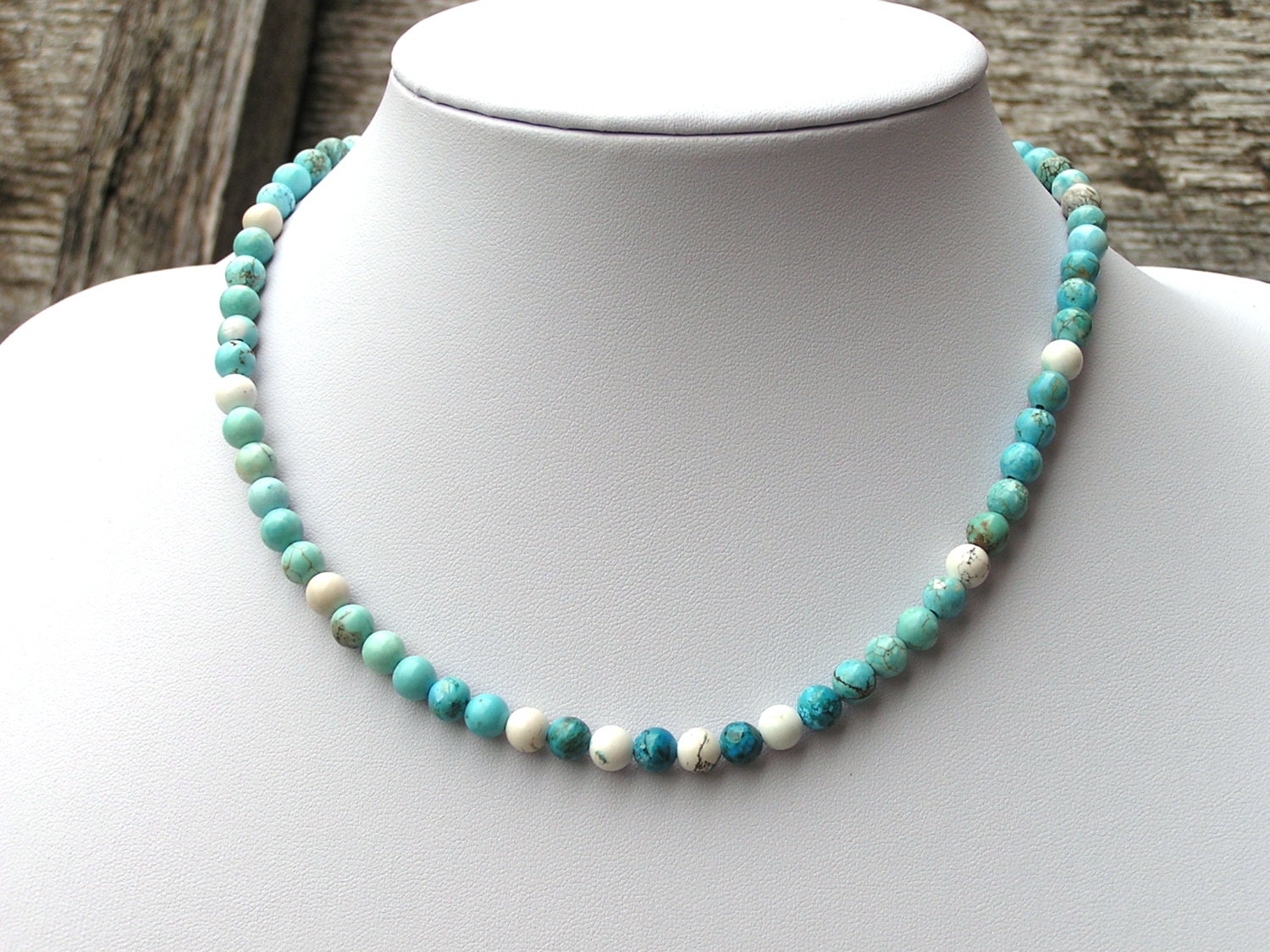 Turquoise Necklace Stone Bead Necklace Dainty Necklace Gift