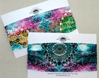 Kaleidoscope Fitness Headband, Yoga Headband, Running Headband, Spandex Headband