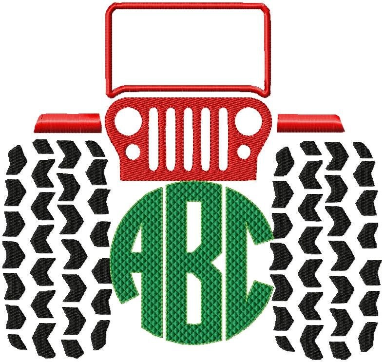 Machine Embroidery Design Jeep comes in by BlingSassSparkle
