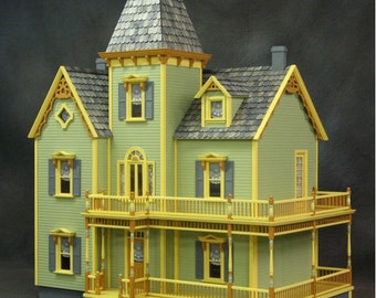 The Painted Lady Unfinished Dollhouse Kit by EndeavourToys on Etsy