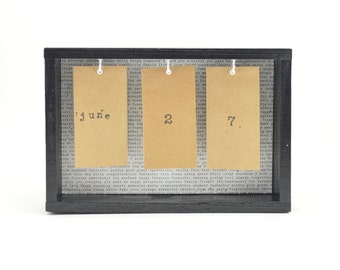 Desk Calendar, Desk Accessories, Wooden Perpetual Calendar, Typewriter Decor, Wooden Desk Calendar, Wooden Calendar, Office Decor