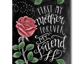 Floral Art Spring Card Happy Spring Floral Card Chalkboard