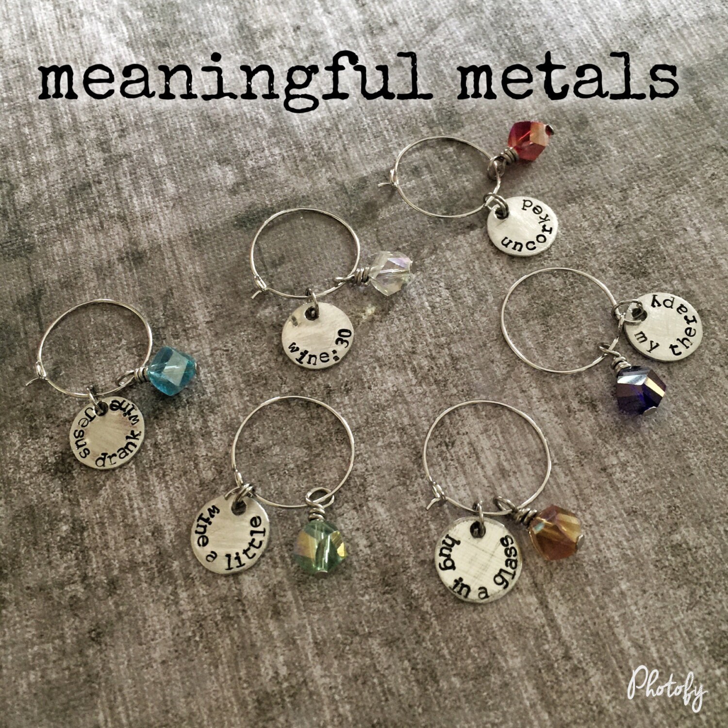 Mangia Wine Charms main image 1