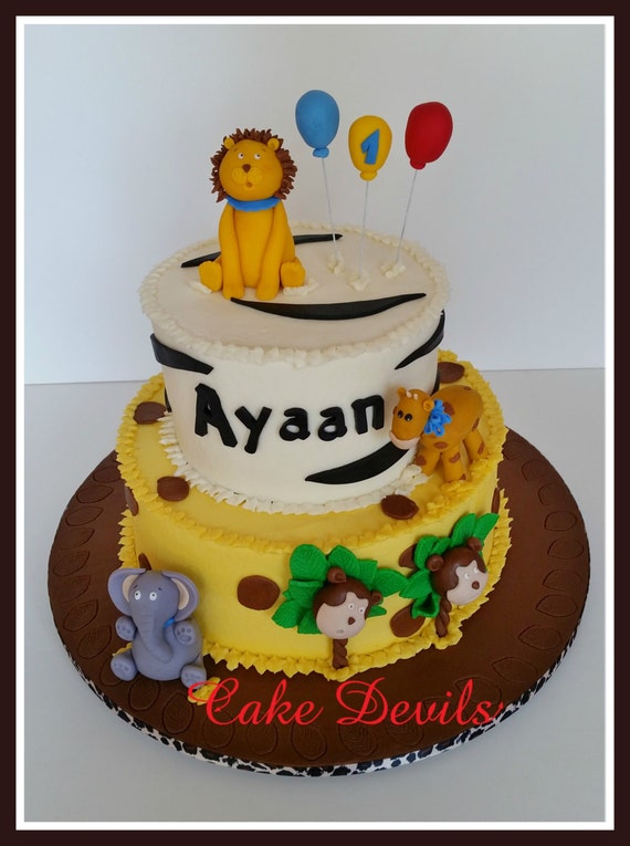 Safari Animal Fondant Cake Topper Kit Jungle Animal Zoo