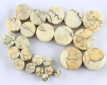 Stretching Tamarind Wood Plugs - Wood Ear Plugs - one pair - Ear Plug hand carved from Tamarind wood - wooden plugs 8mm - 25mm - PA27