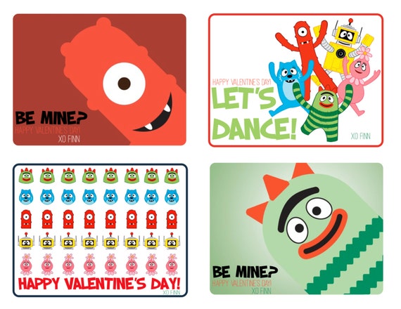 yo gabba gabba valentines yo gabba gabba custom s day cards x4 printable yo gabba gabba valentines yo gabba gabba custom s day cards x4 printable
