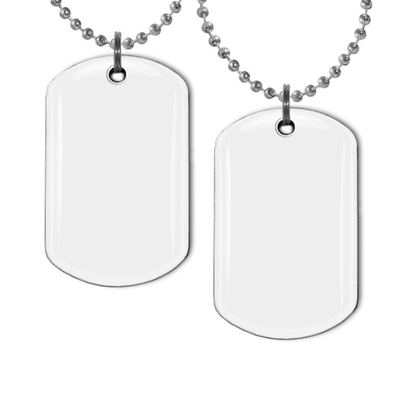 Download Digital Photo Mockup Template for double sided dog tags.