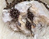 RESERVED (BREY) Beaded Victorian Chic necklace and earrings set