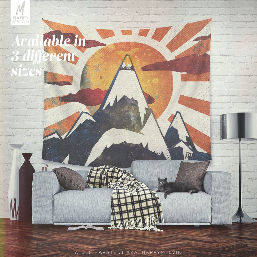 Mount spitfire Wall tapestry Tapestry Mountain by HappyMelvin