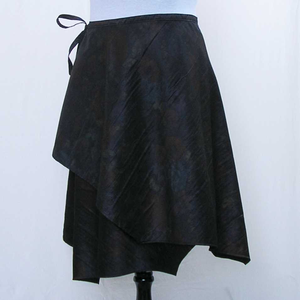 Black Skirt plus size skirt wrap skirt asymmetrical skirt