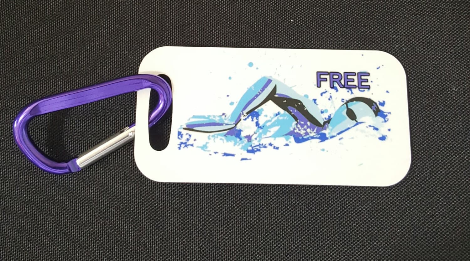 Freestyle swim Bag Tag Luggage Tag Swim Party idea