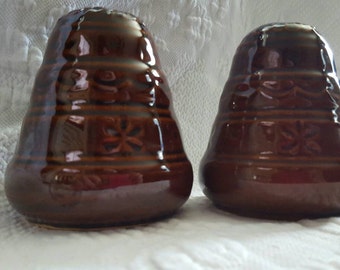 VINTAGE Marcrest stoneware, salt and pepper shakers