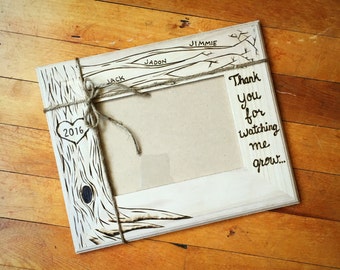 Teacher, nanny, daycare gift, wood burned frame, 5x7 caretaker gift, personalized wood frame, nanny gift, daycare provider gift