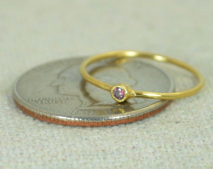 Tiny Alexandrite Ring, Alexandrite Stacking Ring, Gold Filled Alexandrite Ring, Alexandrite Mothers Ring, June Birthstone, Gold Filled Ring