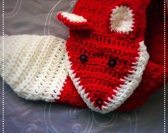 Crochet Fox scarf Kids gift Children's scarf Winter Scarf Handmade Crochet scarf Fox Fun kids scarf Cute scarf Winter gifts