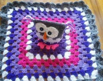 Crochet - Owl - Lovey - Blanket