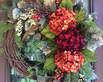 Fall Wreath, Autumn Wreath, Grapevine Wreath, Elegant Wreath, Front Door Wreath