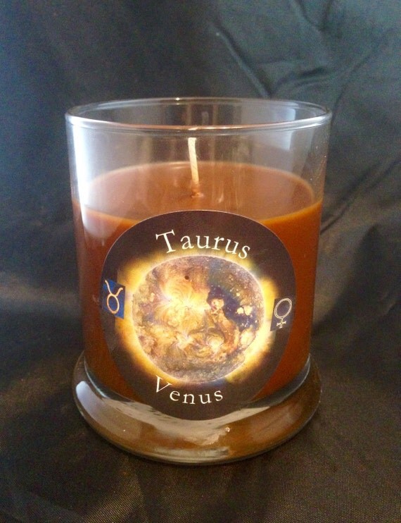 Items similar to Taurus Candle, 5 Dollar Shipping, Earthen Oak Scent