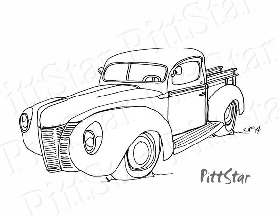 old classic trucks coloring pages - photo #45